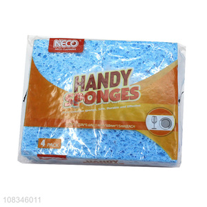 Online wholesale 4pieces soft handy sponges cleaning sponge for kitchen