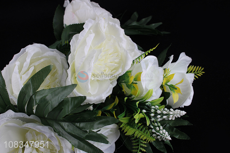 Hot Sale Simulation Peony Flower Decorative Fake Bouquet