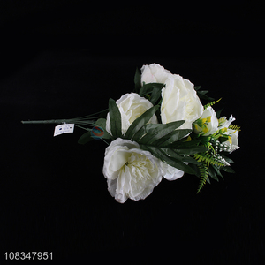 Hot Sale Simulation Peony Flower Decorative Fake Bouquet