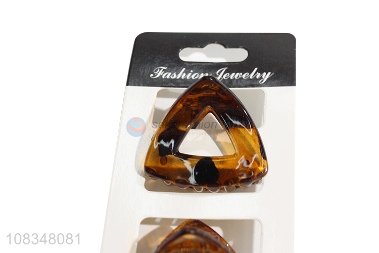 Hot product triangular geometric hair claw nonslip hair clamp