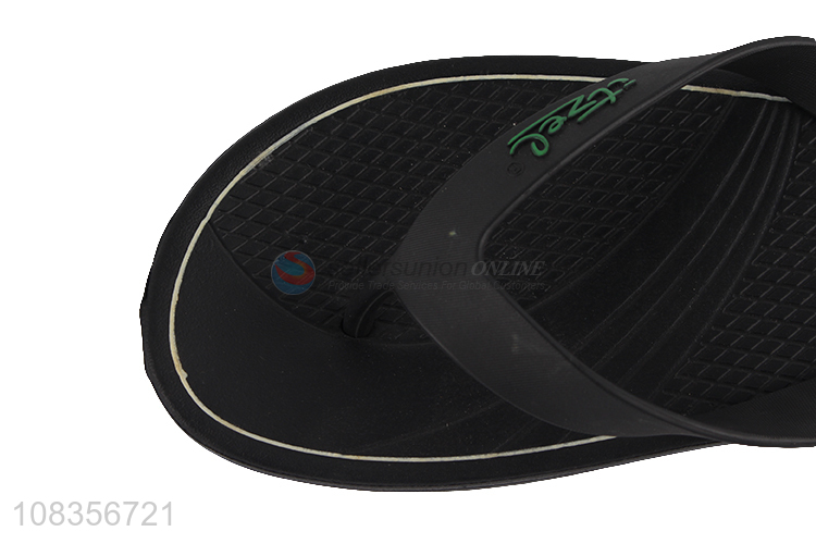 China wholesale black men slippers flip-flops with cheap price