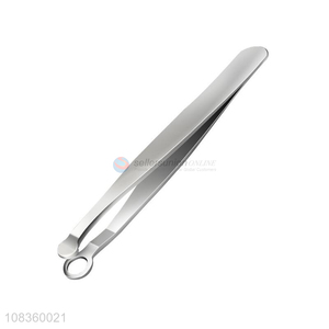 High quality stainless steel round head nose hair tweezers for men