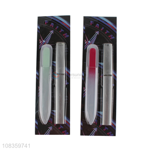 Wholesale crystal nano glass nail file manicure tool for nail art