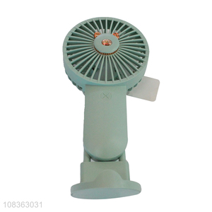 Hot selling 2 speeds portable handheld fan with phone stand and light