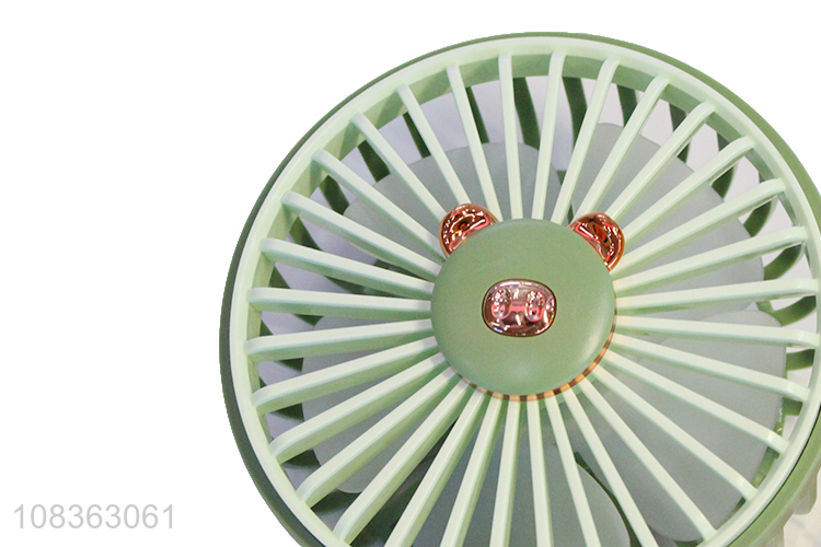China supplier 2 speeds mini portable fan with phone stand and light