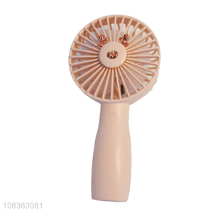 Yiwu market 2 speeds cute rechargeable handheld fan desk fan with light