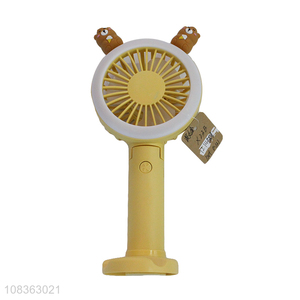 High quality rechargeable handheld fan cartoon folding fan with light