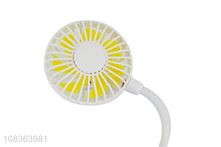 High quality usb rechargeable mini table fan with eye-protection lamp