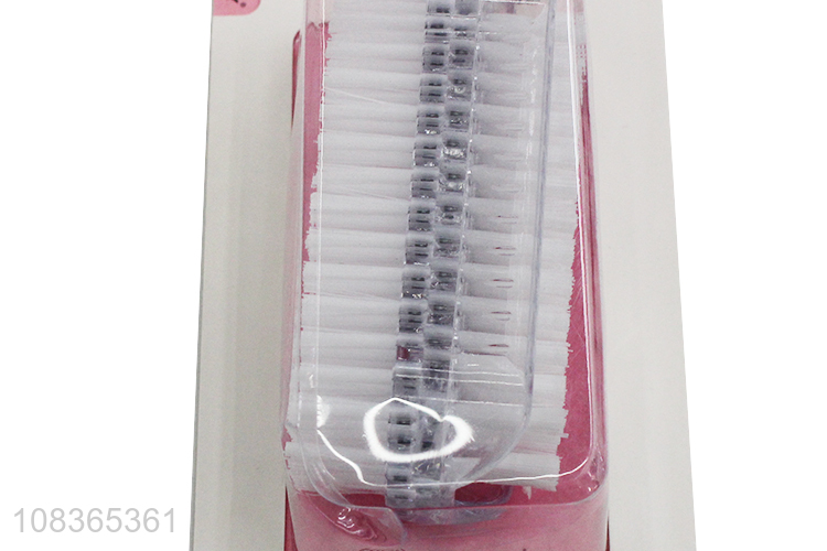 Wholesale double sided nail cleaning brush for fingernail and toenail