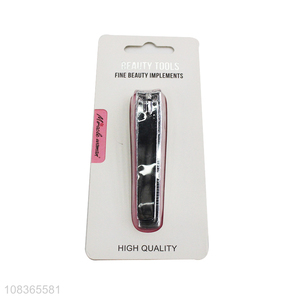 Custom logo mirror polished finish metal nail cutter for nails toenails