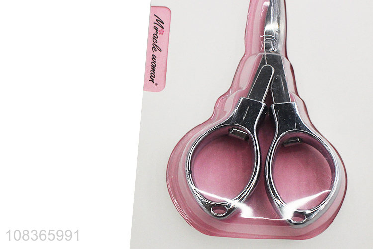 Wholesale price stainless steel folding scissors beauty tools