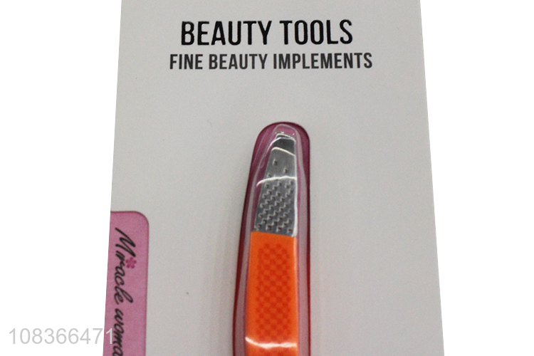 Hot selling stainless steel eyebrow tweezers ladies beauty tools