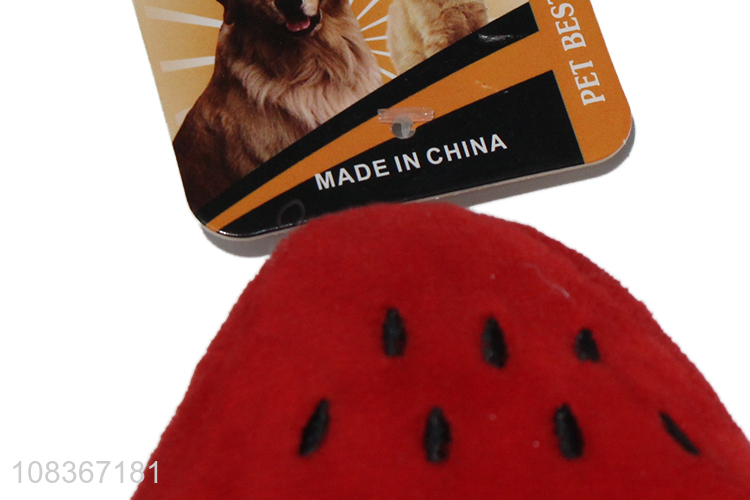 Wholesale Simulation Plush Triangle Watermelon Pet Toy Dog Toy