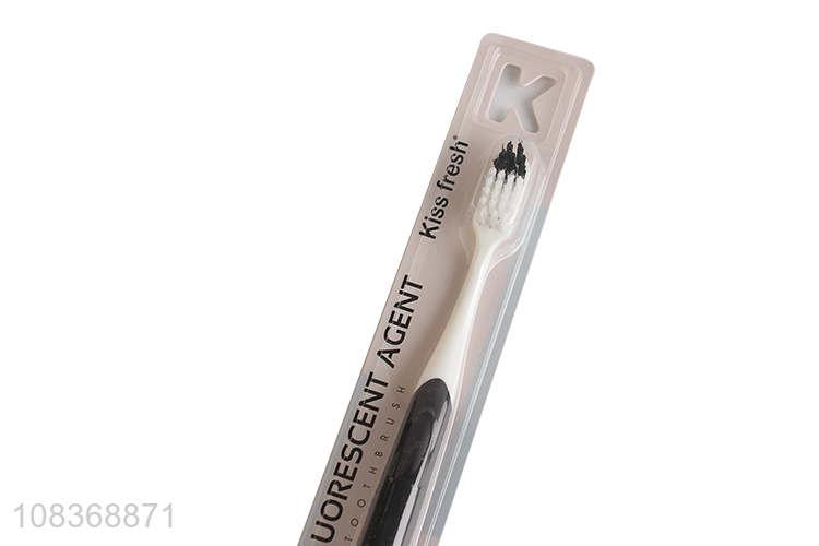 Factory supply plastic handle manual soft nylon bristle toothbrush