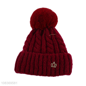 Wholesale from china warm winter knitted hat beanies hat