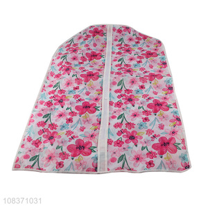 Wholesale floral print oxford cloth garment bag for hanging clothes