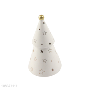 Good quality indoor ceramic Christmas tree ornaments mini tabletop decorations
