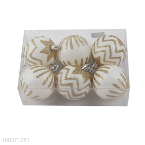 Popular design 6 pieces shatterproof Christmas balls Christmas tree ornaments