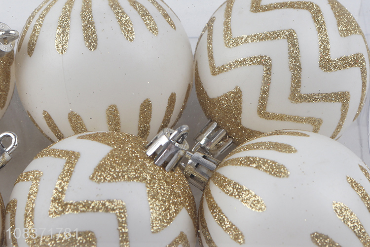 Popular design 6 pieces shatterproof Christmas balls Christmas tree ornaments