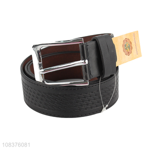 Factory supply casual jeans belt metal pin buckle belt for men