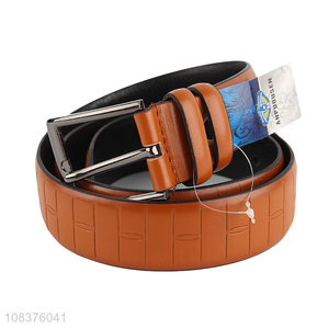 Wholesale men's belts pu leather everyday retro casual dress belt