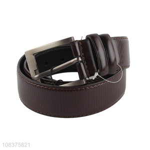 Factory supply men's belt single prong buckle belt for trousers