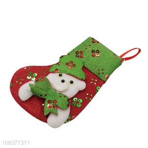 Yiwu wholesale hanging ornaments christmas socks for decoration