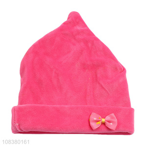 Custom Cute Bowknot Design Baby Hat Infant Beanie