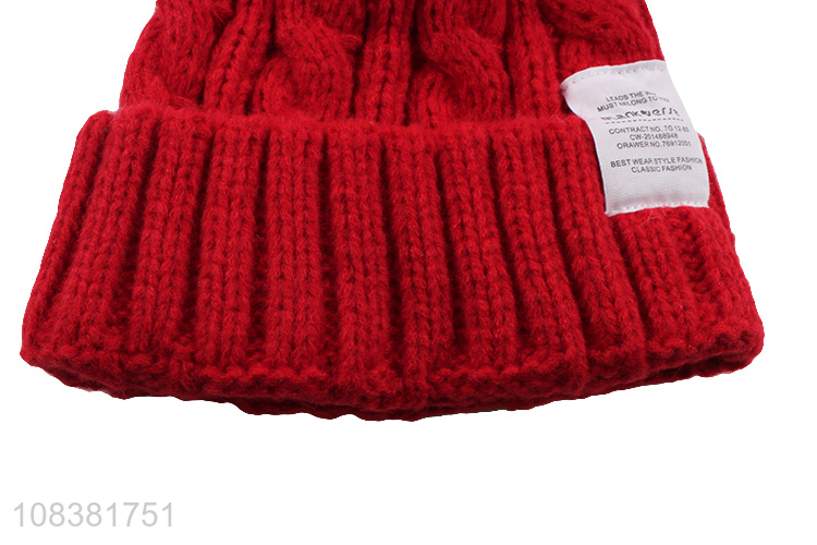 Fashion Design Winter Warm Beanie Knitted Hat For Adults