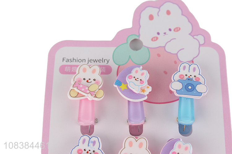 Wholesale price cartoon mini duckbill hair clips set for kids