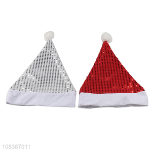 Low price fashion sequin christmas hat christmas party supplies