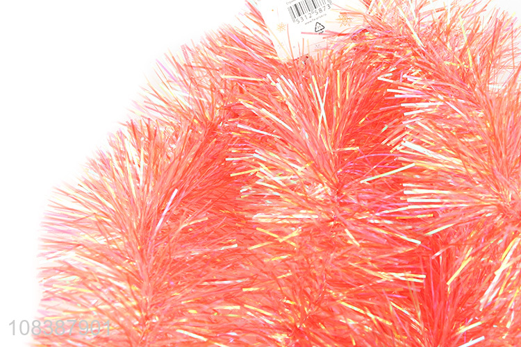 High quality Christmas tree hanging ornaments metallic glitter tinsel garland