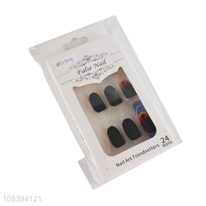 Hot product full cover short fake nails set false nail stickers