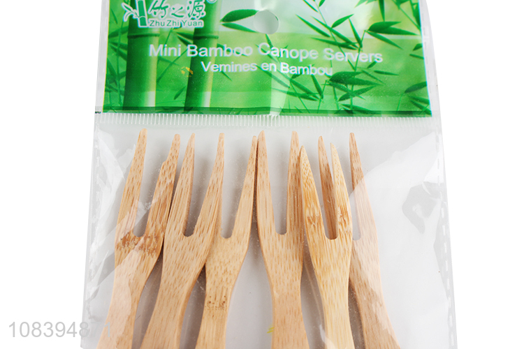 Yiwu wholesale bamboo fruit fork fruit stick