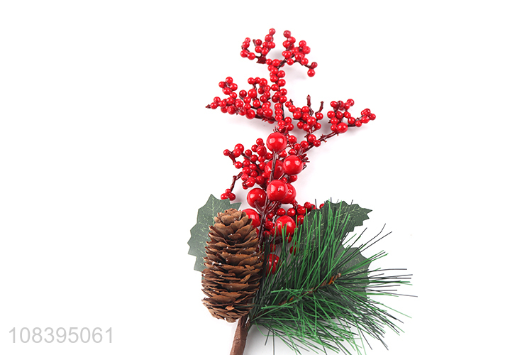 Top selling indoor decoration christmas picks with pine cone