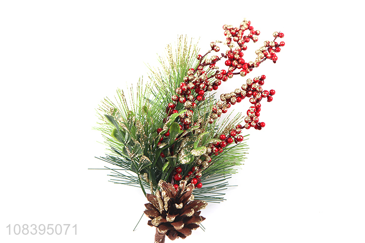 Online wholesale christmas decoration red berries christmas picks