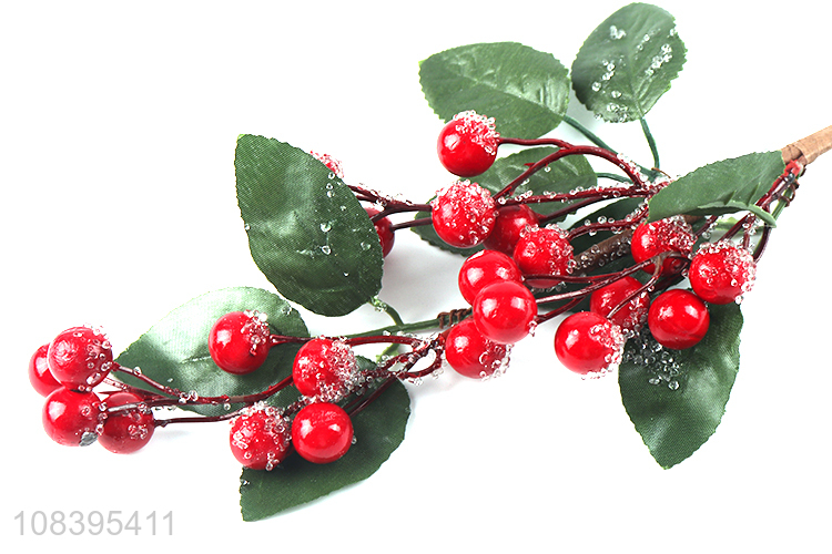 Best price party decoration christmas picks with red berries