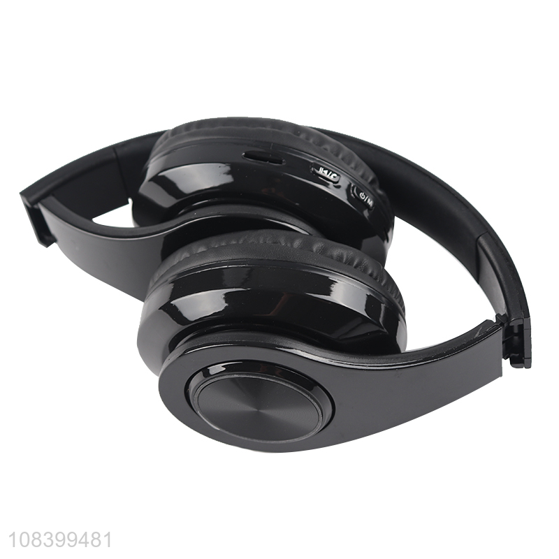 Yiwu direct sale black cool music headphones fashion headset
