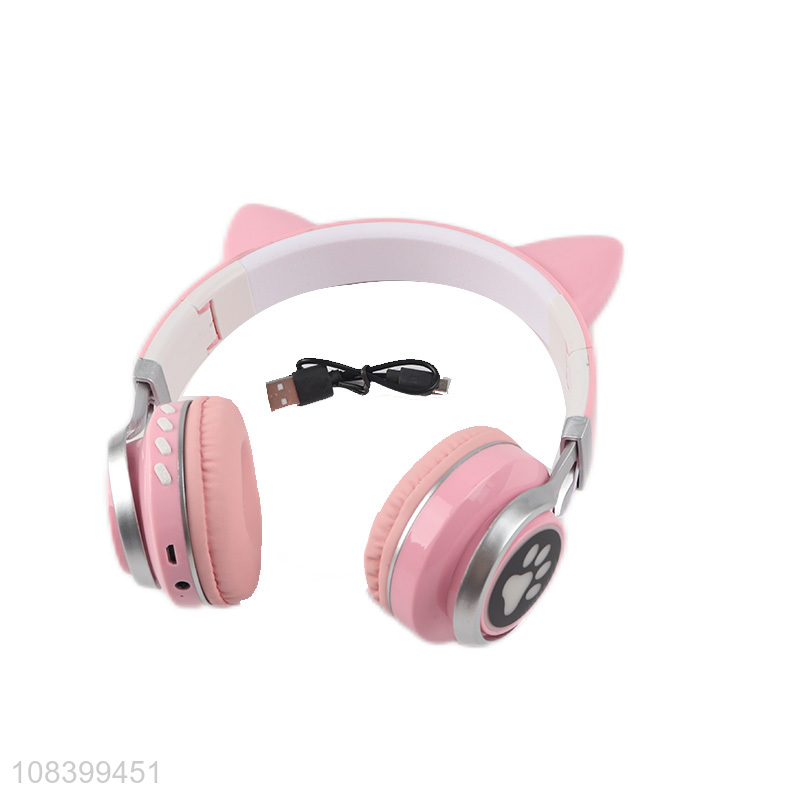 Wholesale price cute cat ear bluetooth headphones wireless headset