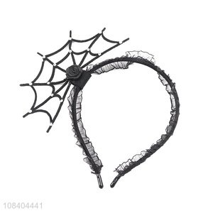 New arrival halloween spider web trick hair hoop