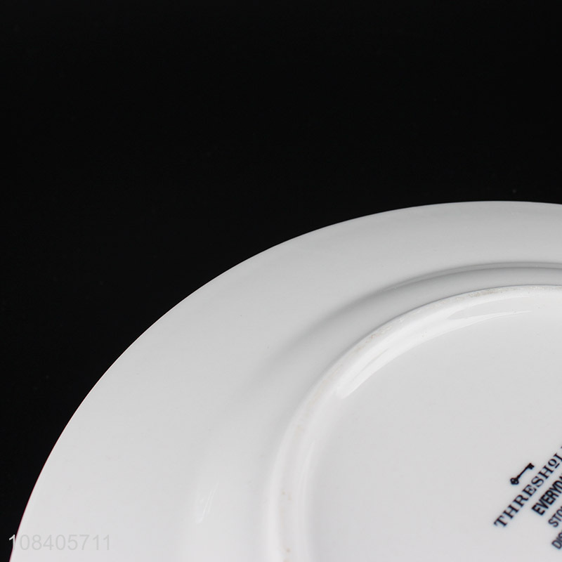 Good selling delicate design white ceramic plate tableware