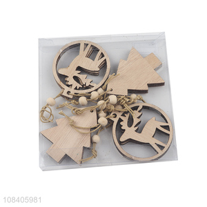 New products wooden christmas decoration hanging ornaments