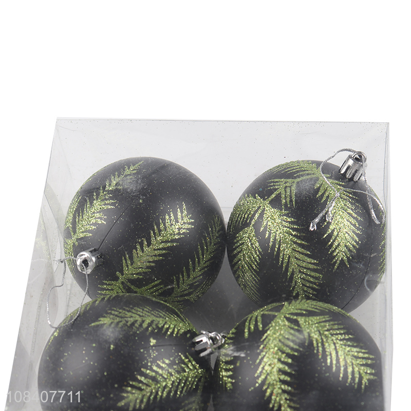 Yiwu festival supplier 4pcs christmas balls party hanging ornaments
