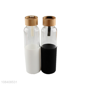 Good selling reusable large capacity glass water bottle