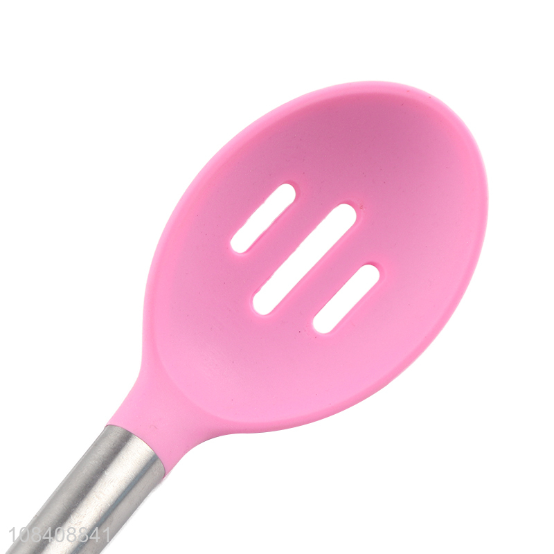 Best selling long handle slotted spoon home kitchen supplies