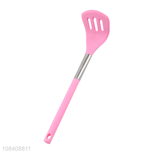 Factory wholesale food-grade silicone slotted spatula