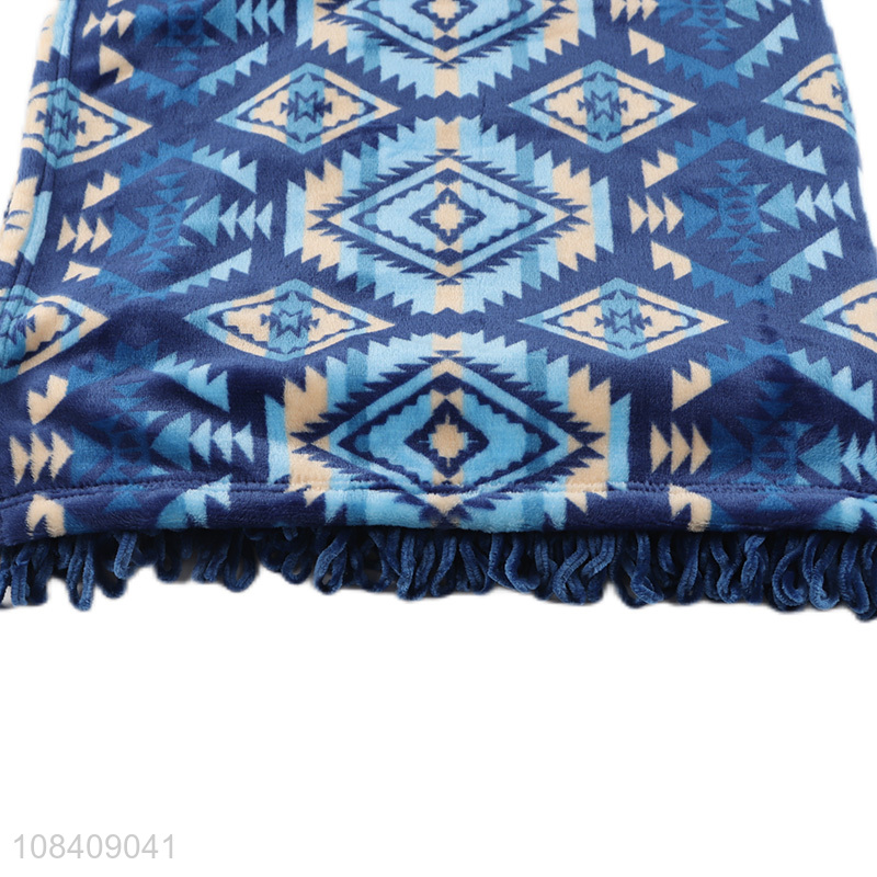 Factory price 100*125cm ethnic minority fringe area shag flannel floor carpet