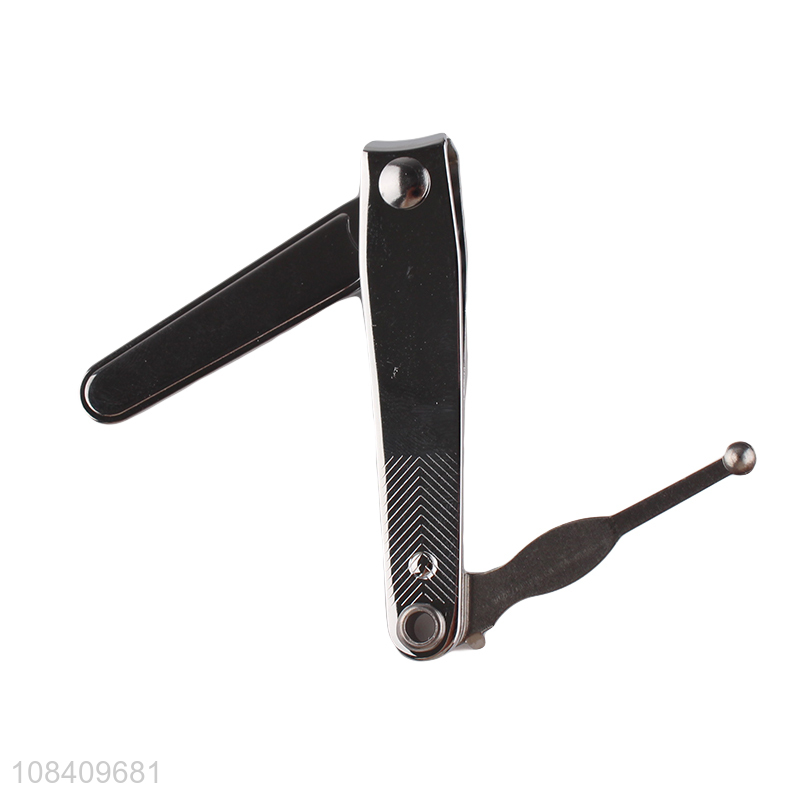 New-style heavy duty metal nail clipper with earwax spoon nail file