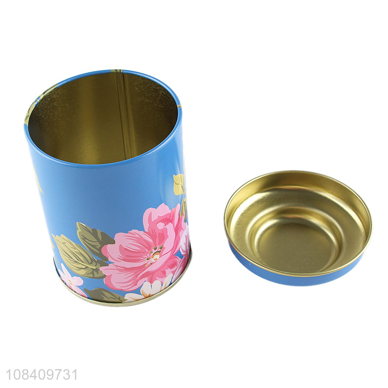 High quality mini round metal tea box tea tin can