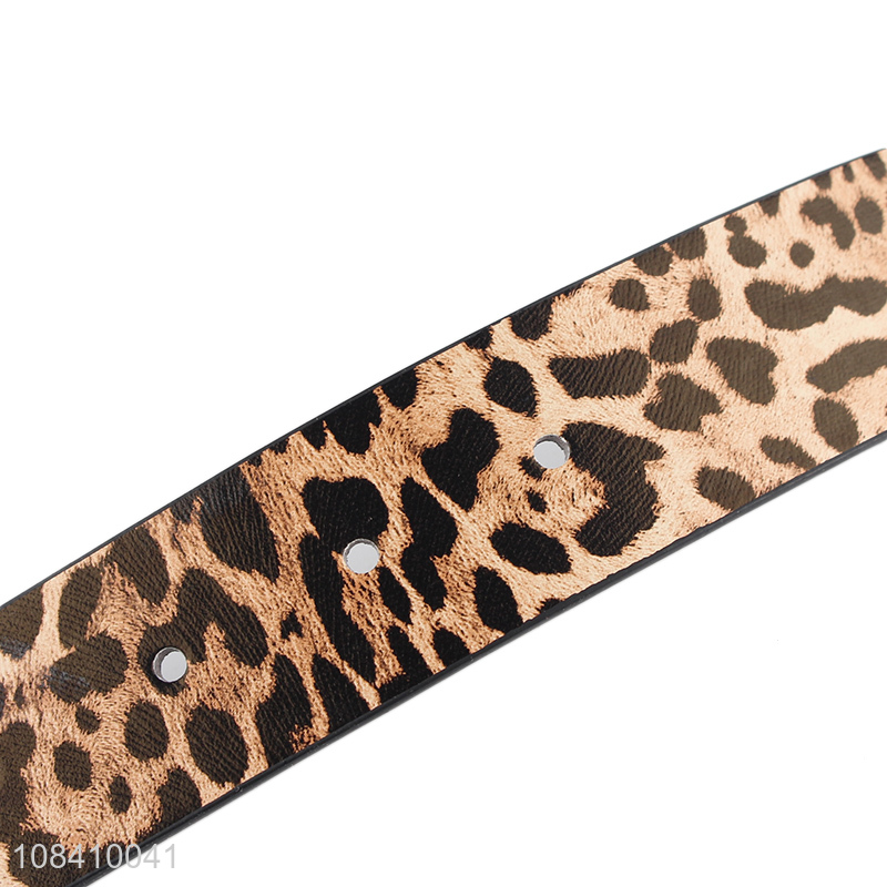 Wholesale womens belt imitation leather leopard print belt for girls